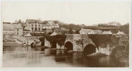 Llechryd bridge and the village