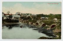 Llechryd Bridge and the village