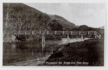 Pont droed Rhydygwial ac Afon Dyfi