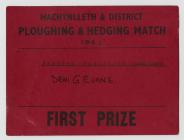 Ploughing and Hedging Match Certificate