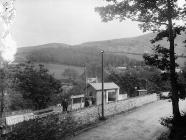 Esgairgeiliog railway station on the Corris...