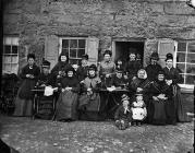 Group of women, (Garn Boduan?)