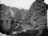 mill and waterfall, Trefriw