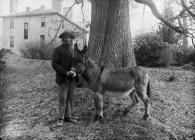 Mr. Davies and donkey, Tal-y-bont (Caerhun, Caern)