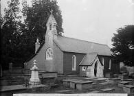 church, Nantglyn showing the grave of John Davies