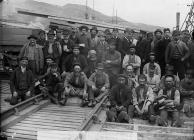 group of workers, Aberdyfi