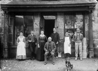 Mr John Ashton and his family and workers, Carno