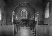 Interior of St David's church, Glascombe