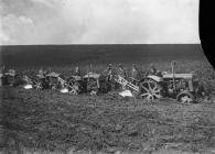 Ploughing with tractors