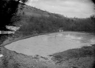 A pond at Pumsaint gold mine