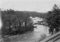 Wye river between Builth Wells and Builth Road...