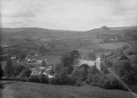 View of Llanbister and surrounding countryside