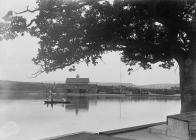 Boating pavilion and lake, Llandrindod