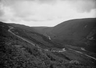 Motorcycle racing near Rhayader old road