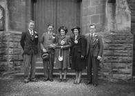 Wedding group outside Builth Wells baptist church