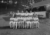 Mens cricket team at Builth Wells