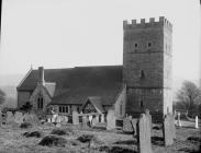 Unidentified church and churchyard