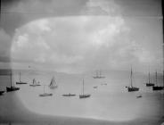 Fishing boats looking towards Swansea from Mumbles