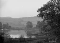 Clun lake from castle terrace