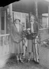 Two lady golfers outside Llandrindod Wells Golf...