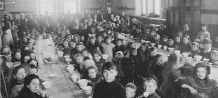 A soup kitchen during the Cambrian Combine...