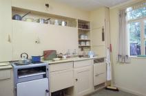 Kitchen - inside a pre-fab re-built in St Fagans