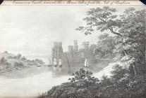  Carnarvon Castle,towards the Menai,taken from...