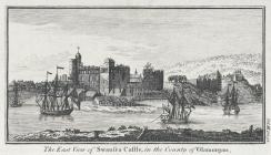 The east view of swansea castle, in the county...