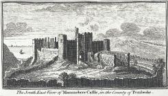 The South East View of Mannorbeer Castle, in...