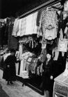 Woollen goods stall at Aberdare market, mid 1920s