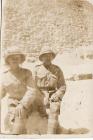 Photograph of soldiers with pyramid, Egypt, WW1