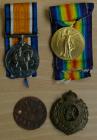 Medals and identity tag of Ernest James Picton