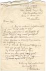 J Evans letter thanking Zoar chapel, 1918