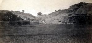 Dried up bathing tank, India