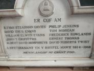 WW1 Memorial in Clapham Junction Welsh chapel,...