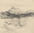 Criccieth Castle - Study for etching - Richards...