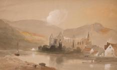 Tintern Abbey, Monmouthshire, from across the...