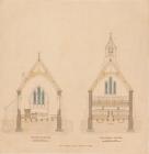 Transverse sections of a church (unknown) -...