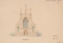 Independent Chapel, Cardiff - front elevation -...