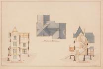 Gothic Villa, Maindee - sections and roof plan ...