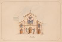 Babtist Chapel, Newport - front elevation -...