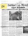 Dathliad Can Mlynedd 100th Anniversary Rehoboth...