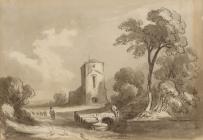 Landscape with Church - Cox, David (OWS, RWS)