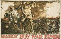 World War One Poster ’Back him up, Buy War Bonds’