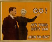 World War One Propaganda Poster, ‘GO! It’s Your...