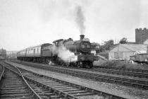 4-6-0 7800 departing Aberystwyth, 30 May 1964