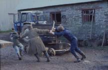 Cider making, Cilgwyn Farm Boughrood, Powys, 1977