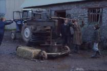 Cider making, Cilgwyn Farm Boughrood, Powys, 1977