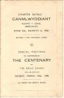 Graig Chapel Abercanaid Centenary Programme