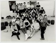 Group of people pose for photograph